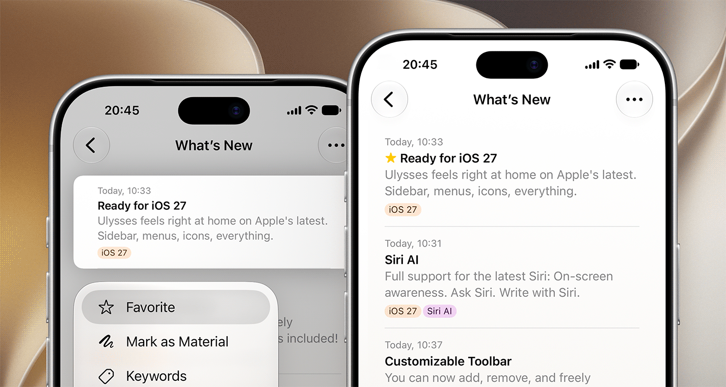 Ready for iOS/macOS 27